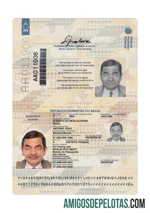 Passaporte Brasil 2022 Presente modelo